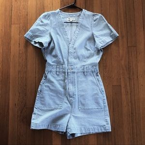 MADEWELL | NWOT V-Neck Romper in Piper Stripe